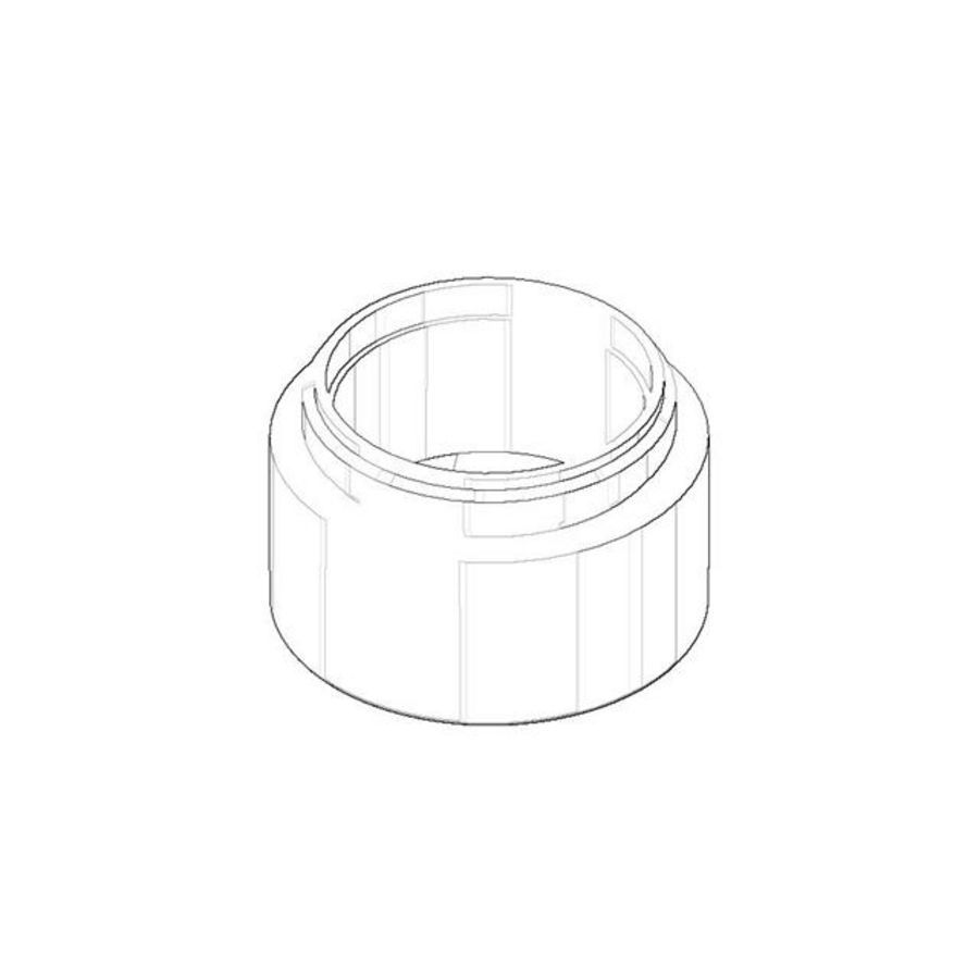 Beluchter mouw 28x17,5mm chr
