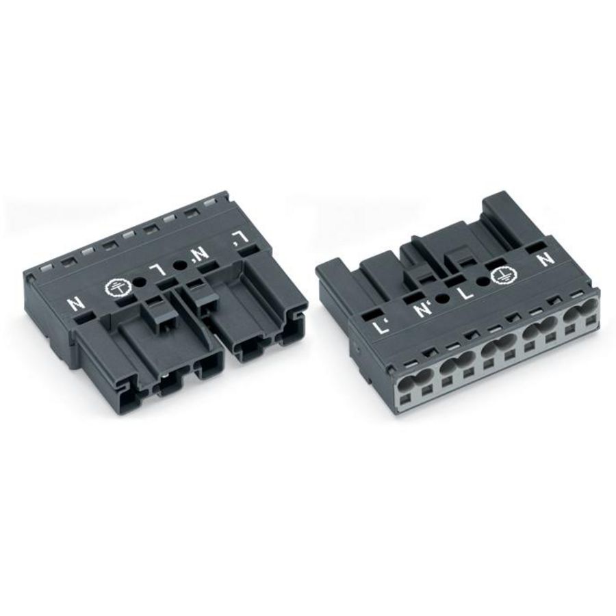 Connector WINSTA MIDI male steker/steker 5-polig codering L donkergrijs 4mm² VVE=50