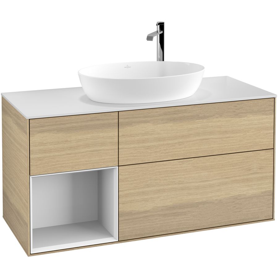 Wastafelonderkast Finion 1200x603x501mm Oak Veneer F941GFPC