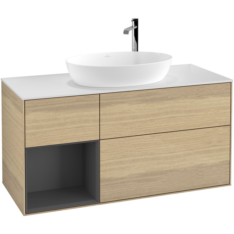 Wastafelonderkast Finion 1200x603x501mm Oak Veneer F941GKPC