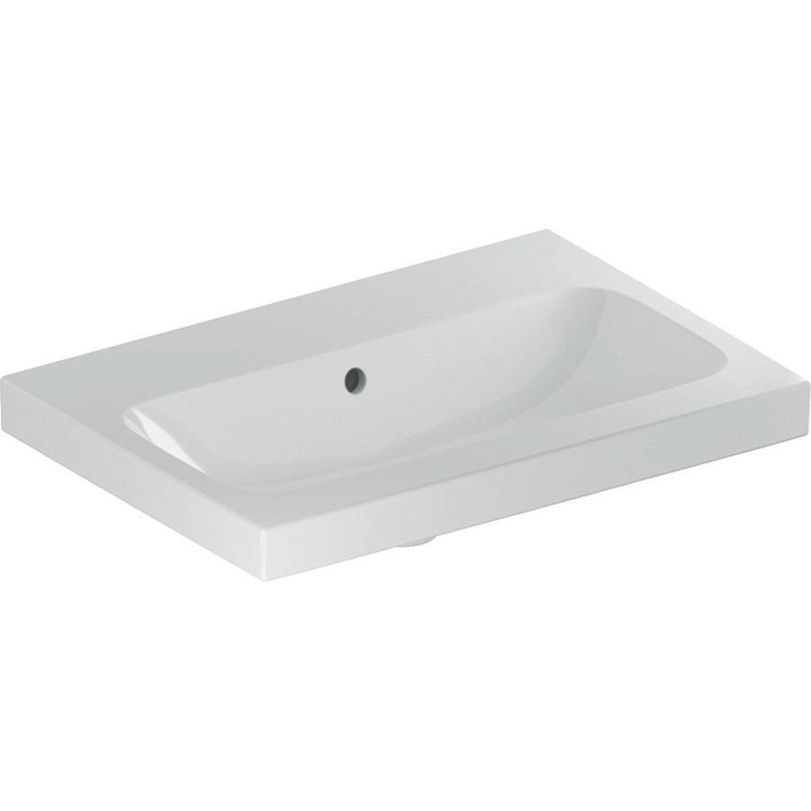iCon Light wastafel 60x42cm z/kraangat m/overloop wit