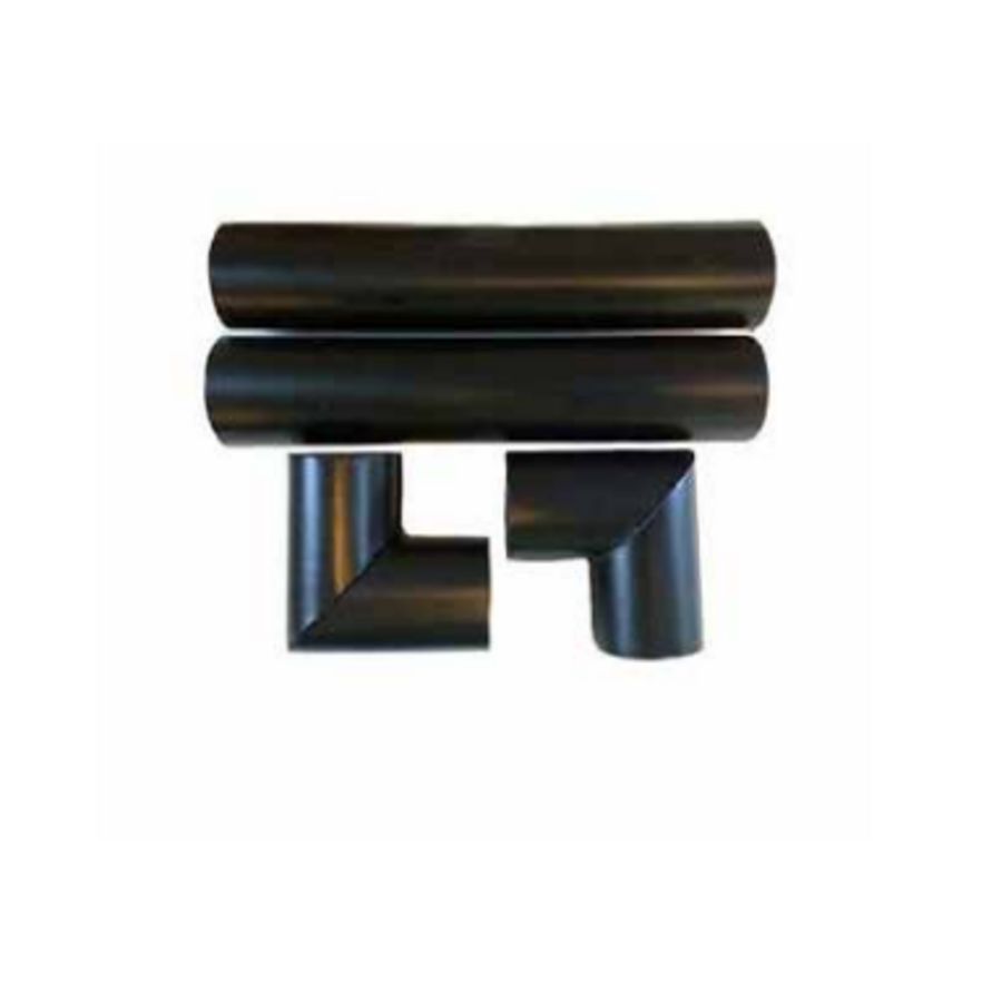 Set isolatie tbv buis 22mm/28mm met pvc-coating 2x 300mm+ 2x knie t.b.v. muurdoorvoer TW-kit 