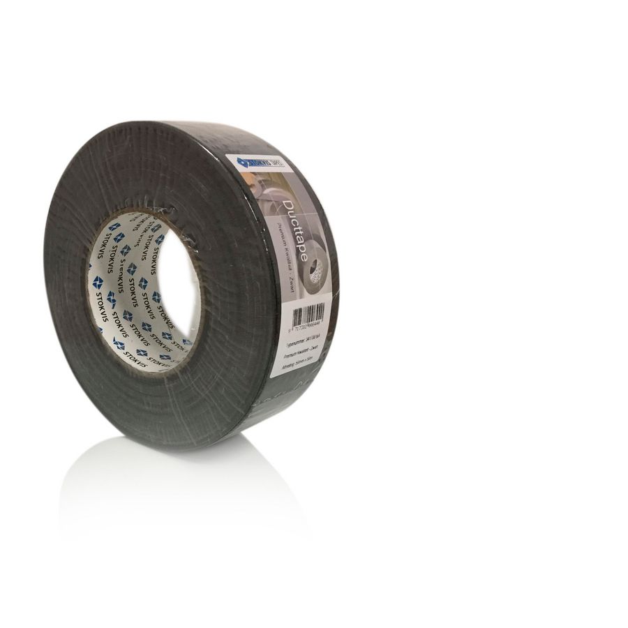 Rol a 50mtr. Ducttape 50mm premium zwart VVE=108