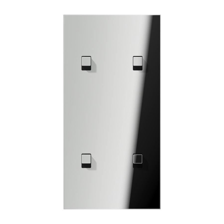 Afdekking LS1912 glans chroom verticaal 2+2 hevel cylin