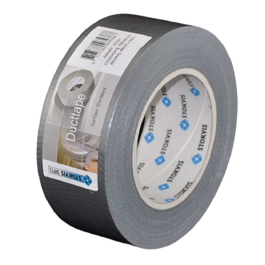 Rol a 50mtr. Ducttape 48mm grijs VVE=120