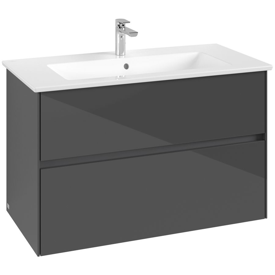 Wastafelonderkast Collaro 961x610x480mm Glossy Grey C14500FP