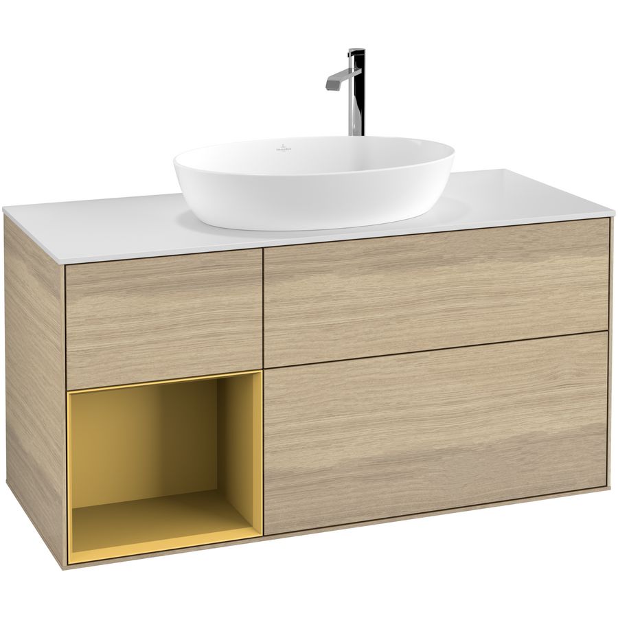 Wastafelonderkast Finion 1200x603x501mm Oak Veneer F941HFPC
