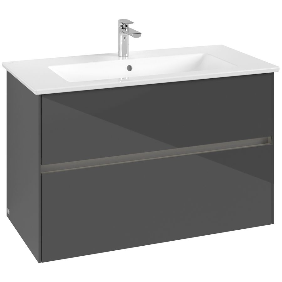 Wastafelonderkast Collaro 961x610x480mm Glossy Grey C145B0FP