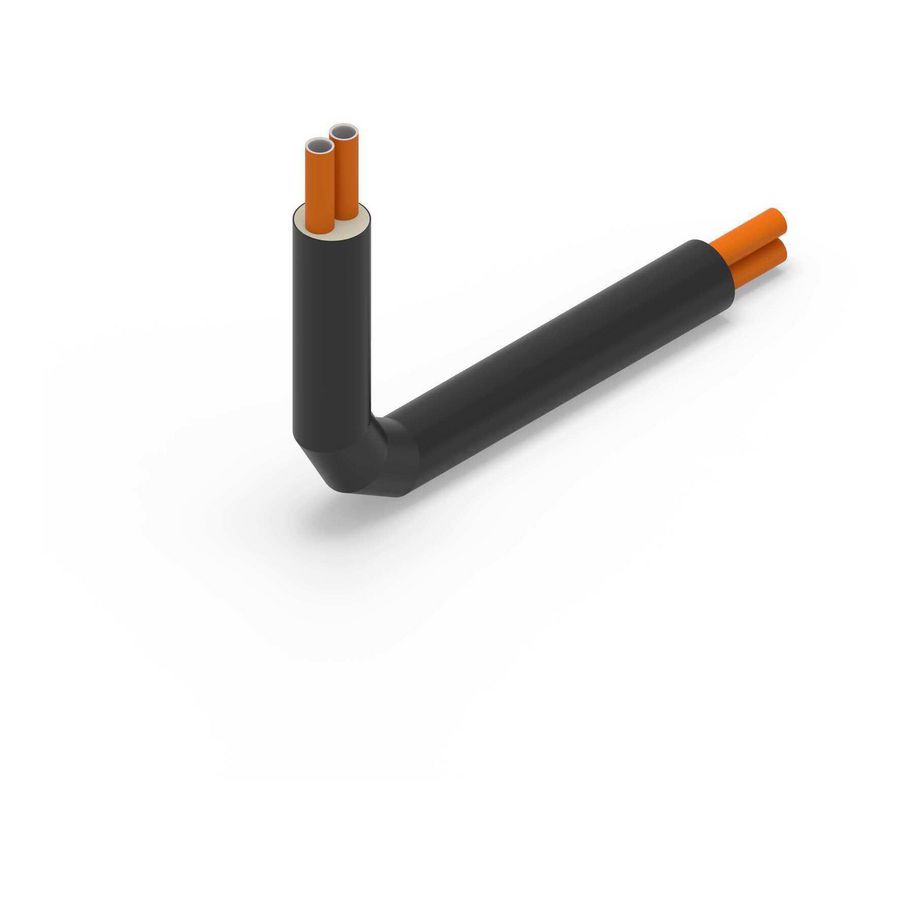 Huisinvoerbocht SDR 11 DUO 75+75/225 haaks 1,1x1,6m
