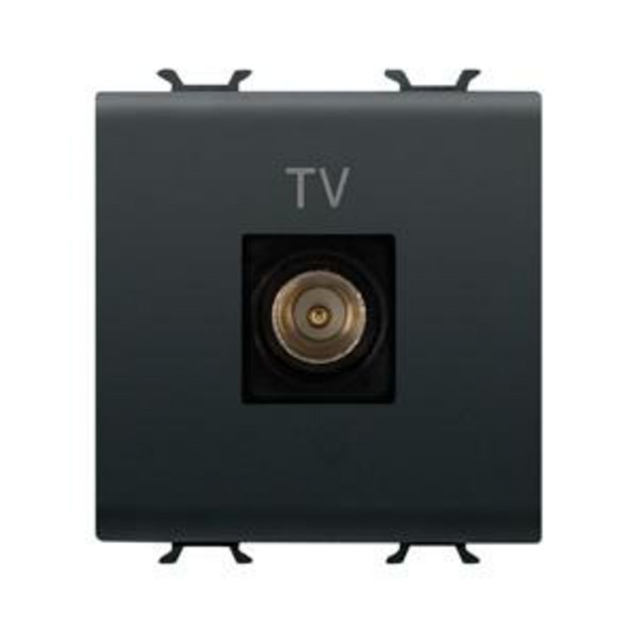 COAXIALE TV CONTACTDOOS, KLASSE A AFSCHERMING-IEC MANNELIJ