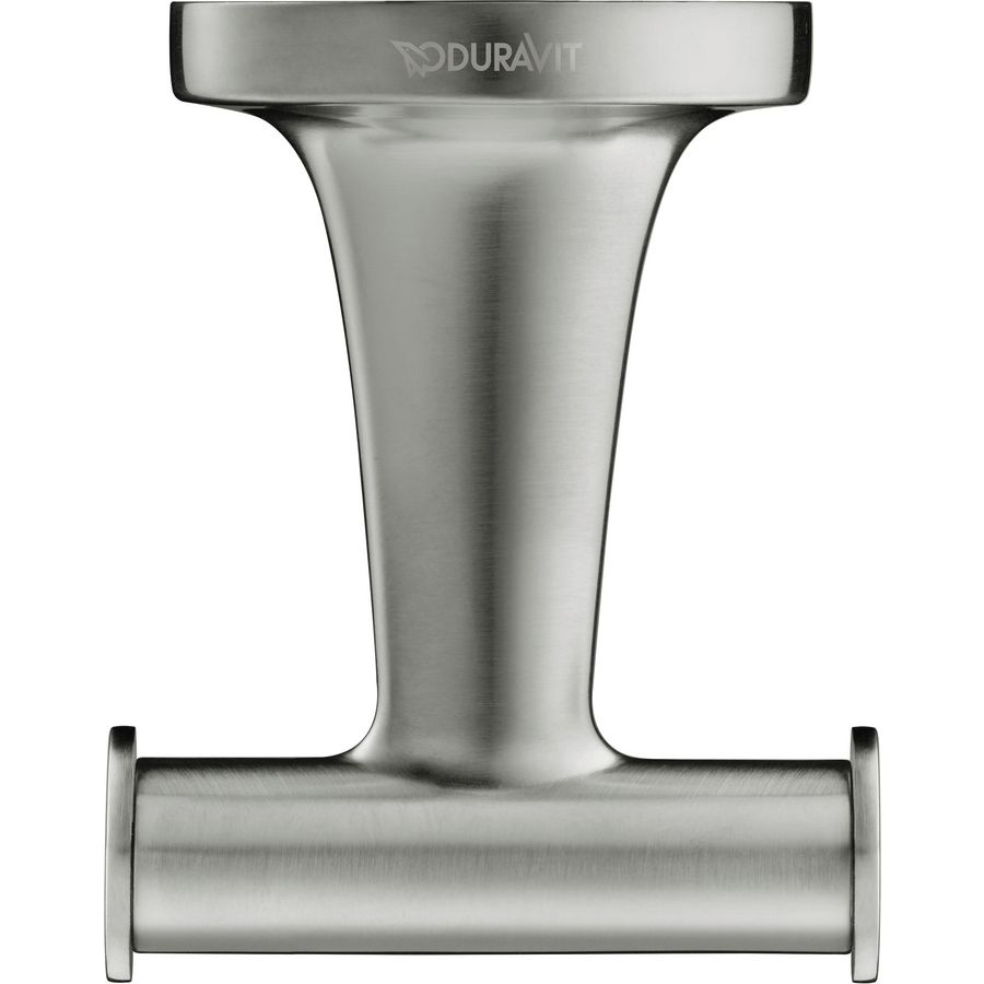 Starck T Handdoekhaak doppelt rvs Geborsteld 60x76x50mm