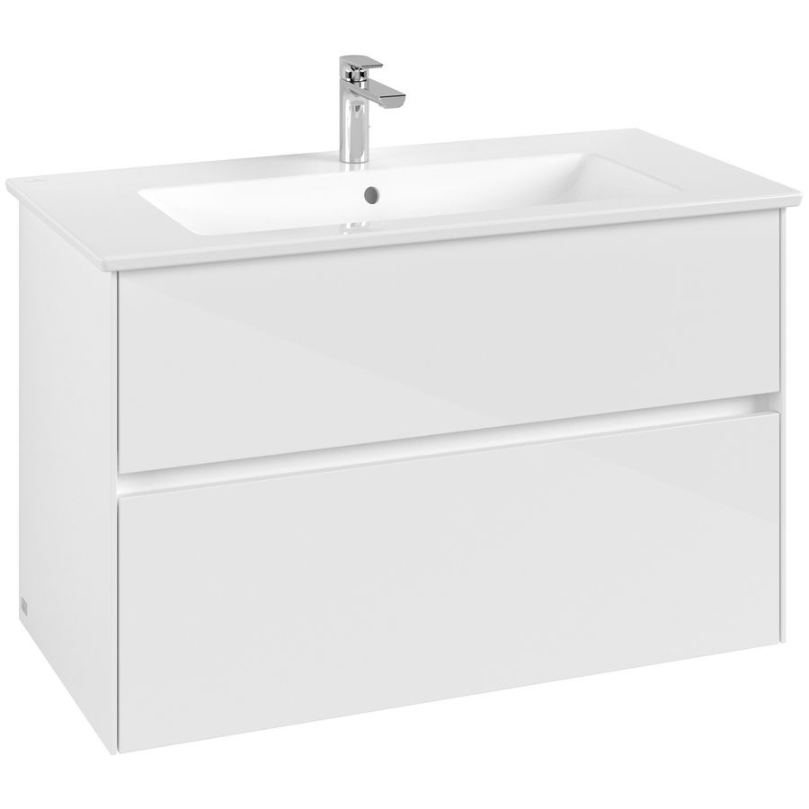 Wastafelonderkast Collaro 961x610x480mm Glossy White C14500DH