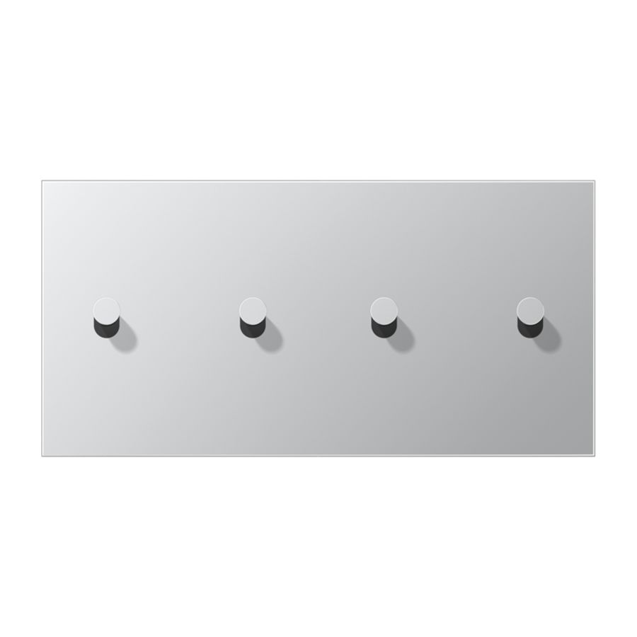 Afdekking LS1912 alu. horizontaal 2+2 hevel kegel