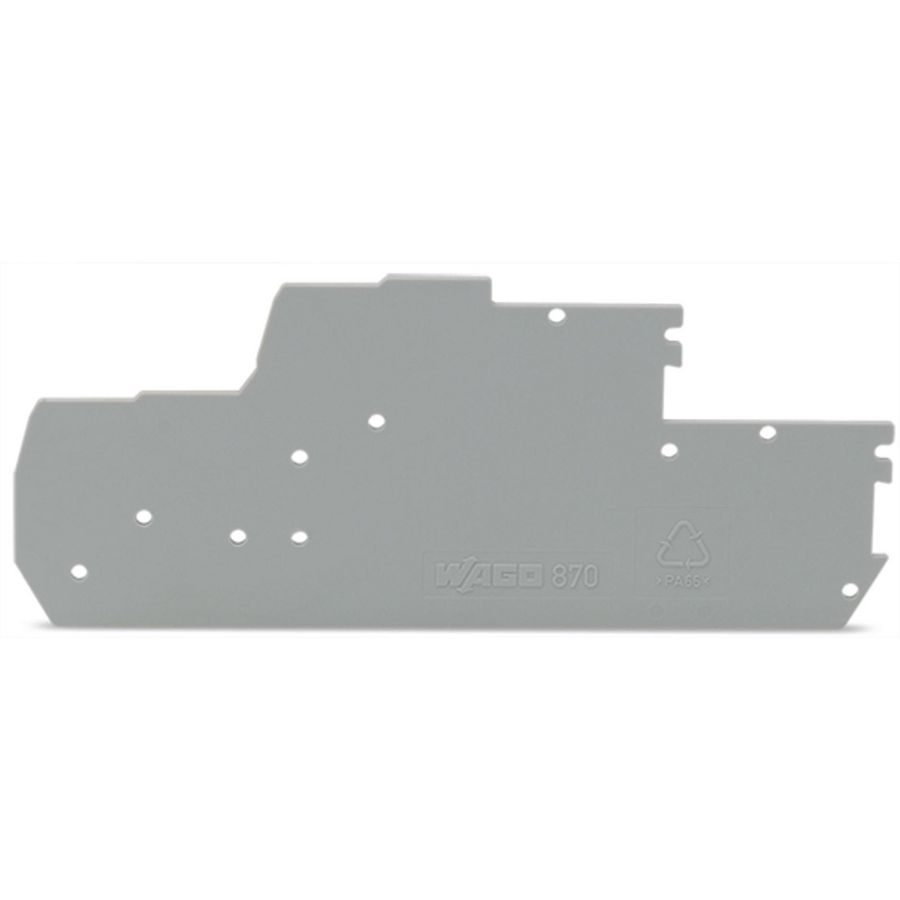 Afsluit-/tussenplaat 1mm dik grijs VVE=25