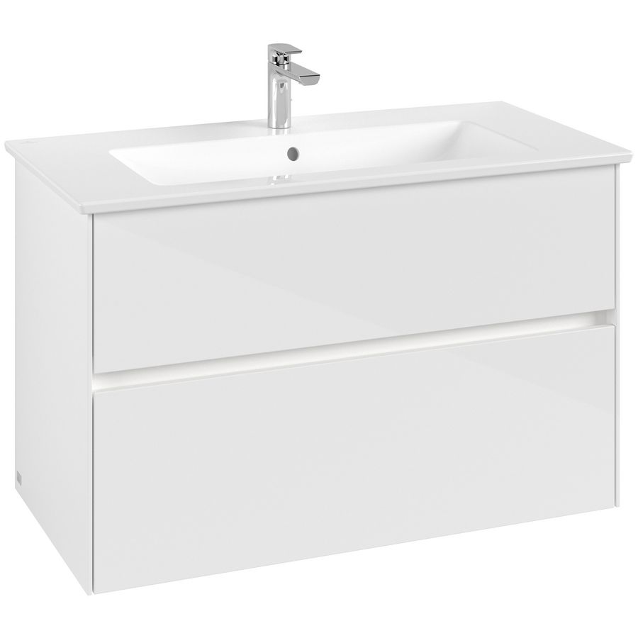 Wastafelonderkast Collaro 961x610x480mm Glossy White C145B0DH