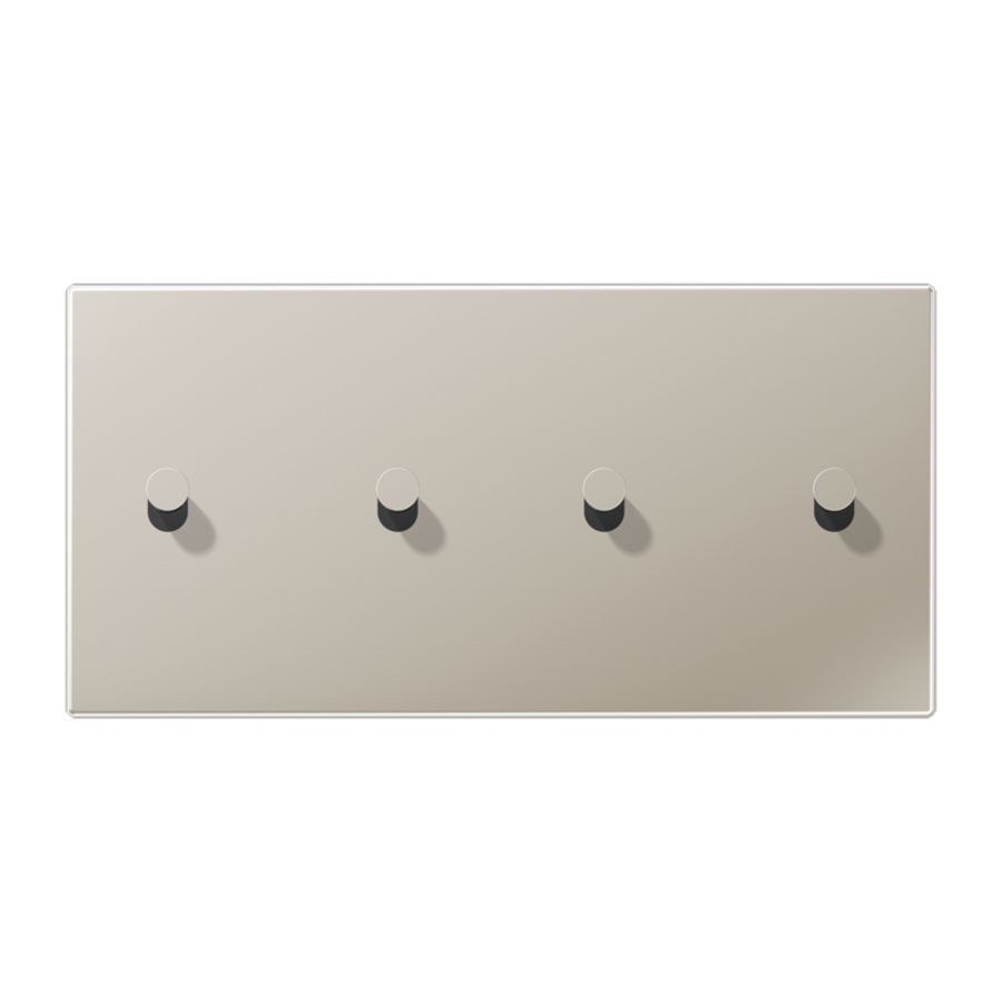 Afdekking LS1912 edelstaal horizontaal 2+2 hevel kegel