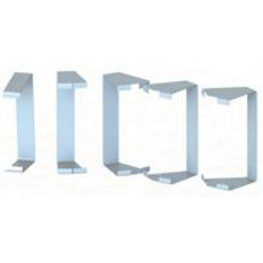 Binnenhoek 135/180 130x63 RAL9010