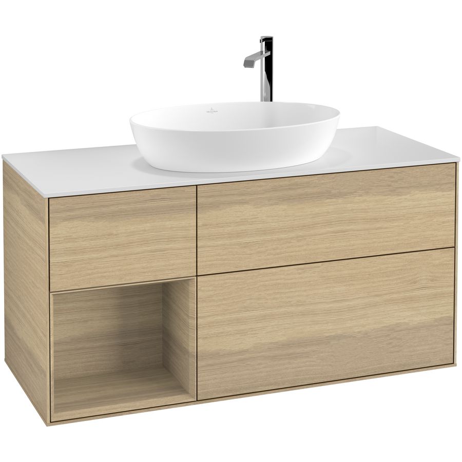 Wastafelonderkast Finion 1200x603x501mm Oak Veneer F941PCPC