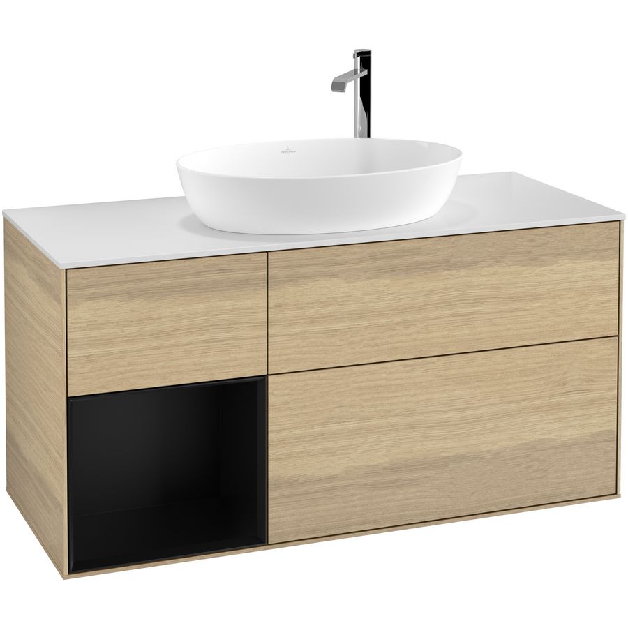 Wastafelonderkast Finion 1200x603x501mm Oak Veneer F941PDPC