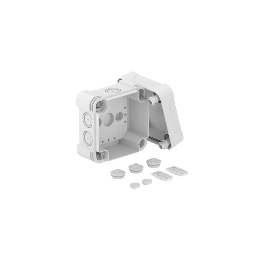 Kabeldoos 114x114x78 polycarb. li.grijs RAL 7035