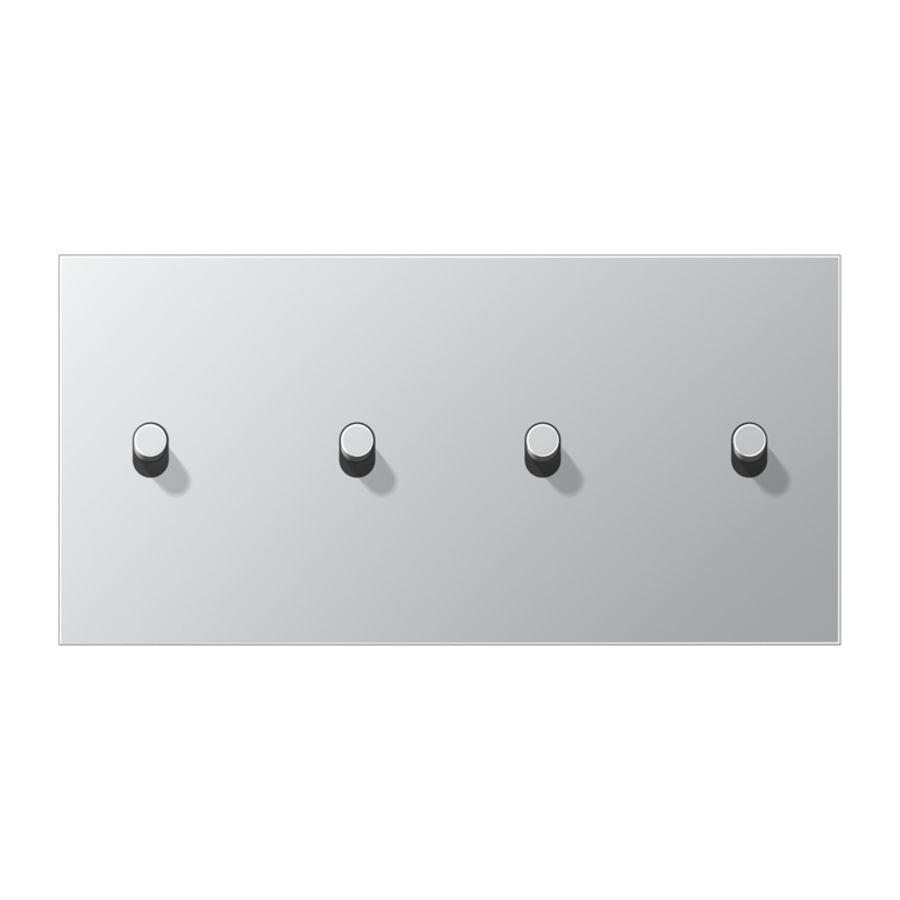 Afdekking LS1912 alu.horizontaal 2+2 hevel cylinder
