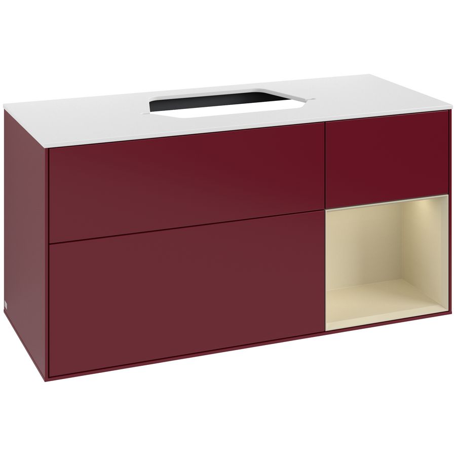 Wastafelonderkast Finion 1200x603x501mm Peony Matt Lacquer F421HJHB