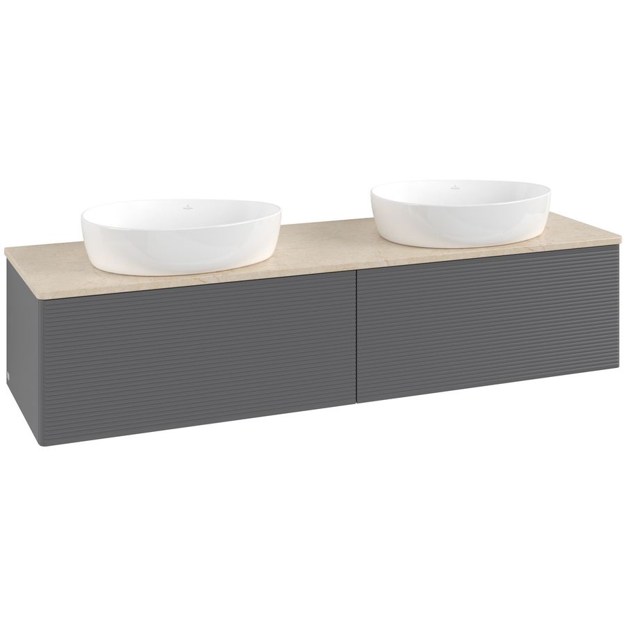 Wastafelonderkast Antao 1600x360x500mm Antr. Matt Lacquer L39113GK