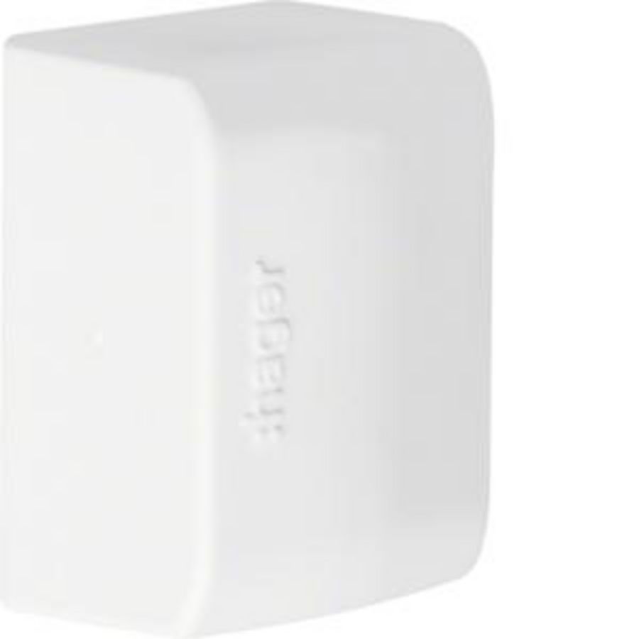 Eindstuk voor goot 16x30mm LFK verkeerswit