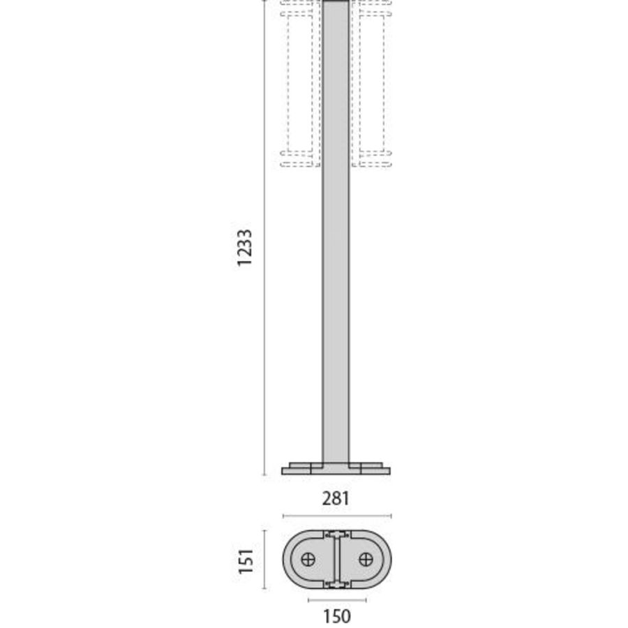 Mast 45 1233mm