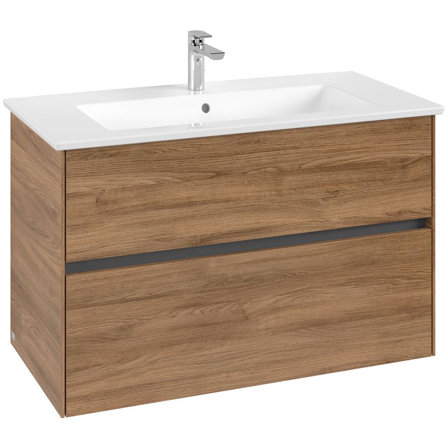 Wastafelonderkast Collaro 961x610x480mm Oak.Kans C14500RH
