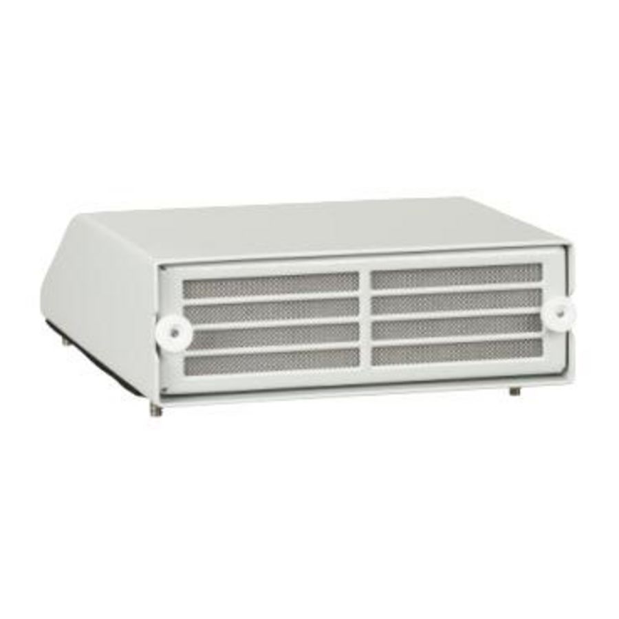 Aluzinc beschermkap opening 125x125mm met filter IP55