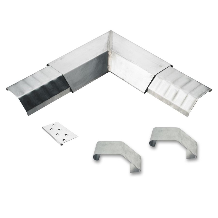 Zinken buitenhoekstuk v. KliQ deklijst 65/50mm compl.