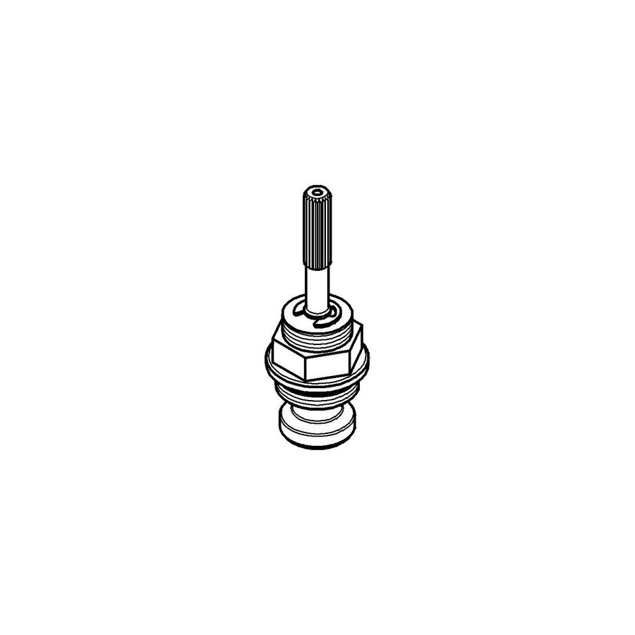 Bovendeel longlife v. inbouw-stopkraan 1" lange spindel