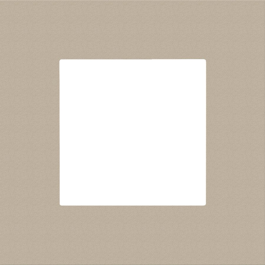 Enkelvoudige afdekplaat Pure steel champagne coated