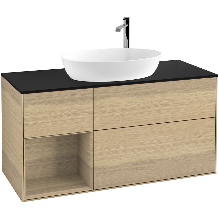 Wastafelonderkast Finion 1200x603x501mm Oak Veneer F942PCPC