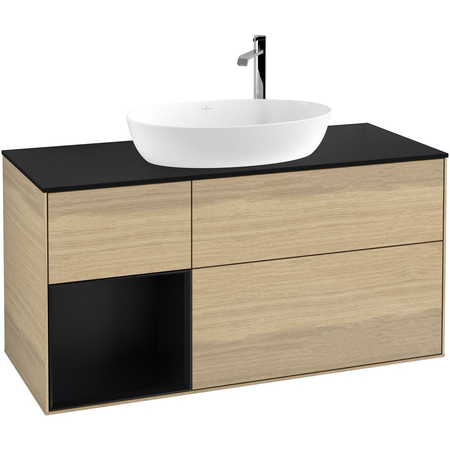 Wastafelonderkast Finion 1200x603x501mm Oak Veneer F942PDPC