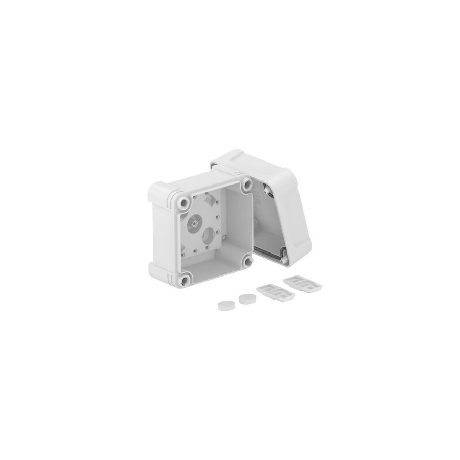 Lege behuizing 95x95x72 polycarb. li.grijs RAL 7035