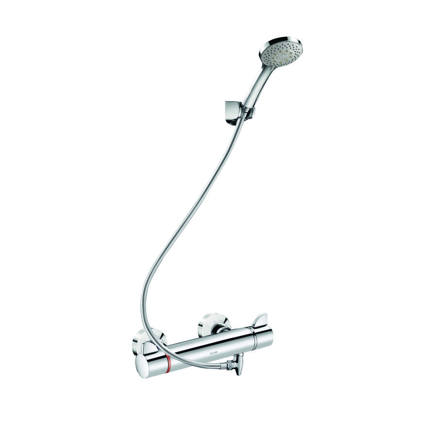 Douchethermostatisch +leegloop+handdouche met afsl. s-kopp.
