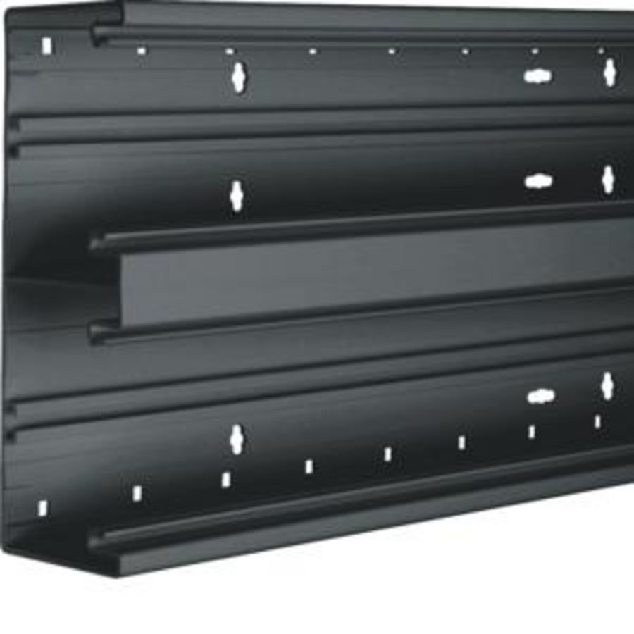 Bodemprofiel BR65 65x210mm dubbel pvc zwart VVE=2
