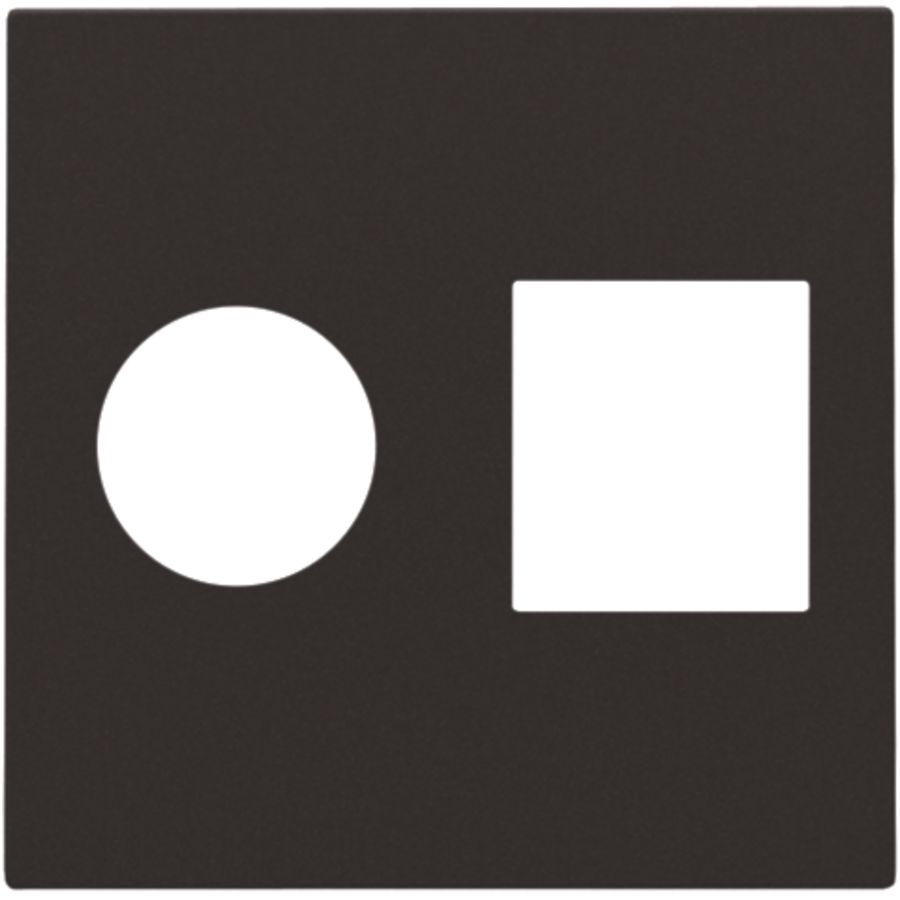 Afwerkingsset enkelvoudige coax/netwerkaans. RJ45 d.brown