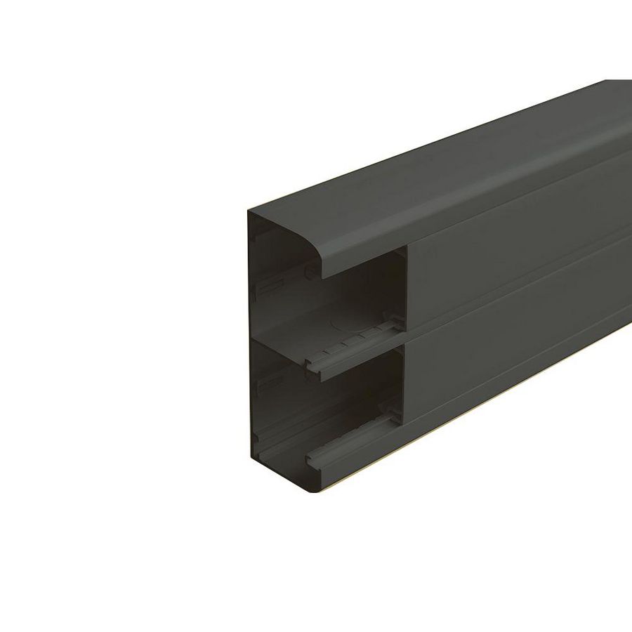 Lengte a 2m. Wandgoot snap-on 50x130 zwart DLP