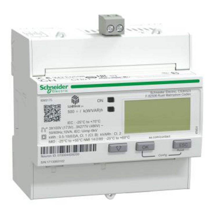 kWh-meter P/U/I-meting LON Multitarief 3F In=63A iEM3175