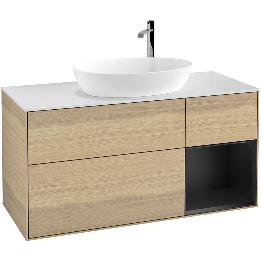 Wastafelonderkast Finion 1200x603x501mm Oak Veneer F951PDPC