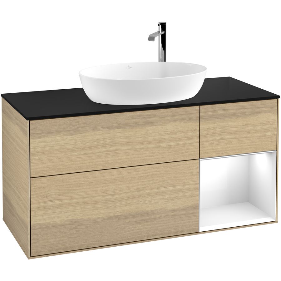Wastafelonderkast Finion 1200x603x501mm Oak Veneer F952GFPC