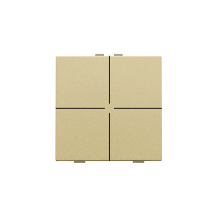 4-voudig drukknop Home Control gold coated