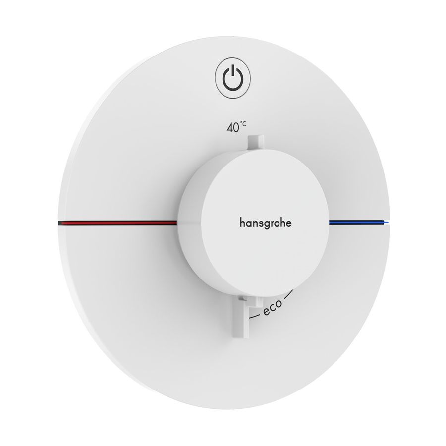 ShowerSelect Comfort S thermostaat afbouwdeel tbv inbouw voor 1 functie mat wit