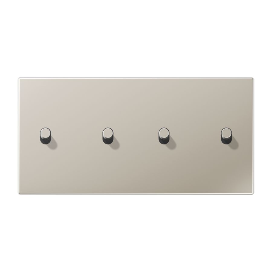 Afdekking LS1912 edelstaal horizontaal 2+2 hevel cylin