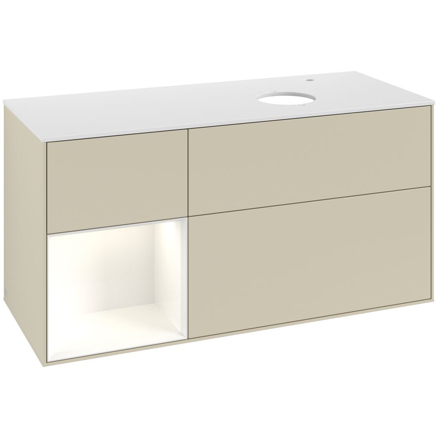 Wastafelonderkast Finion 1200x603x501mm S.Grey Matt Lacquer F921GFHJ