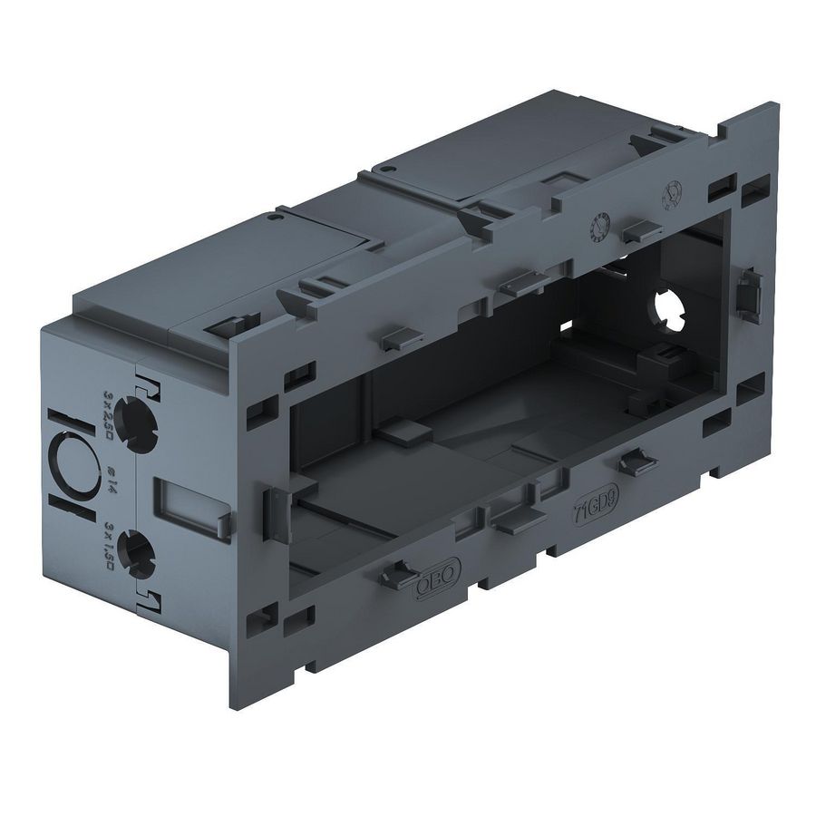 Apparatuurinbouwdoos 3-voudig voor Module 45 51x76x160