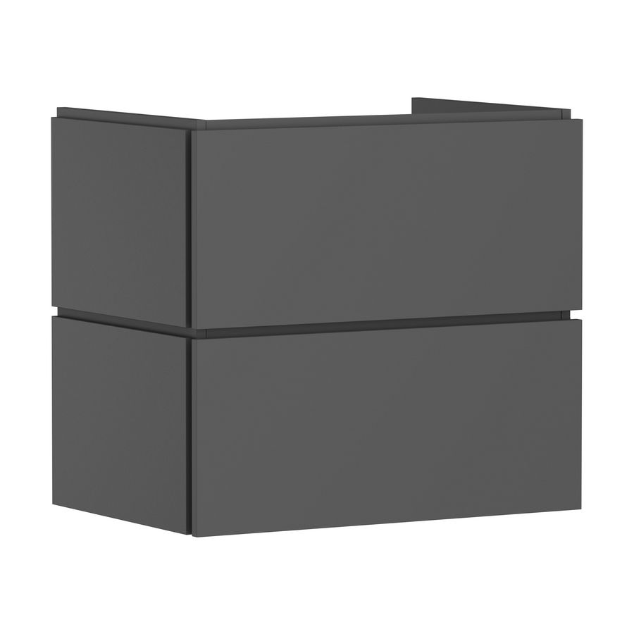 Badmeubel Xilesa E 680/470+2 lades wastafel Slate Matt Grey